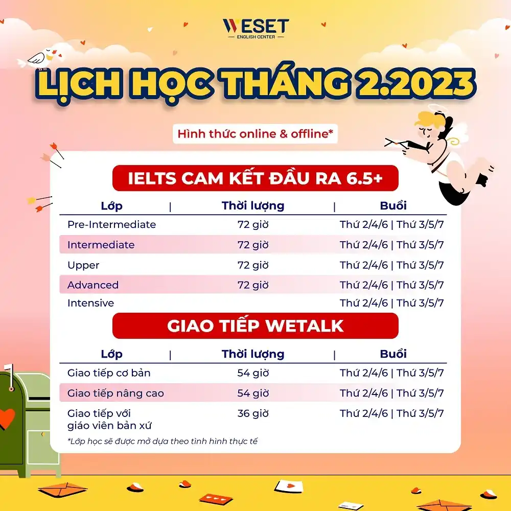 lịch khai giảng