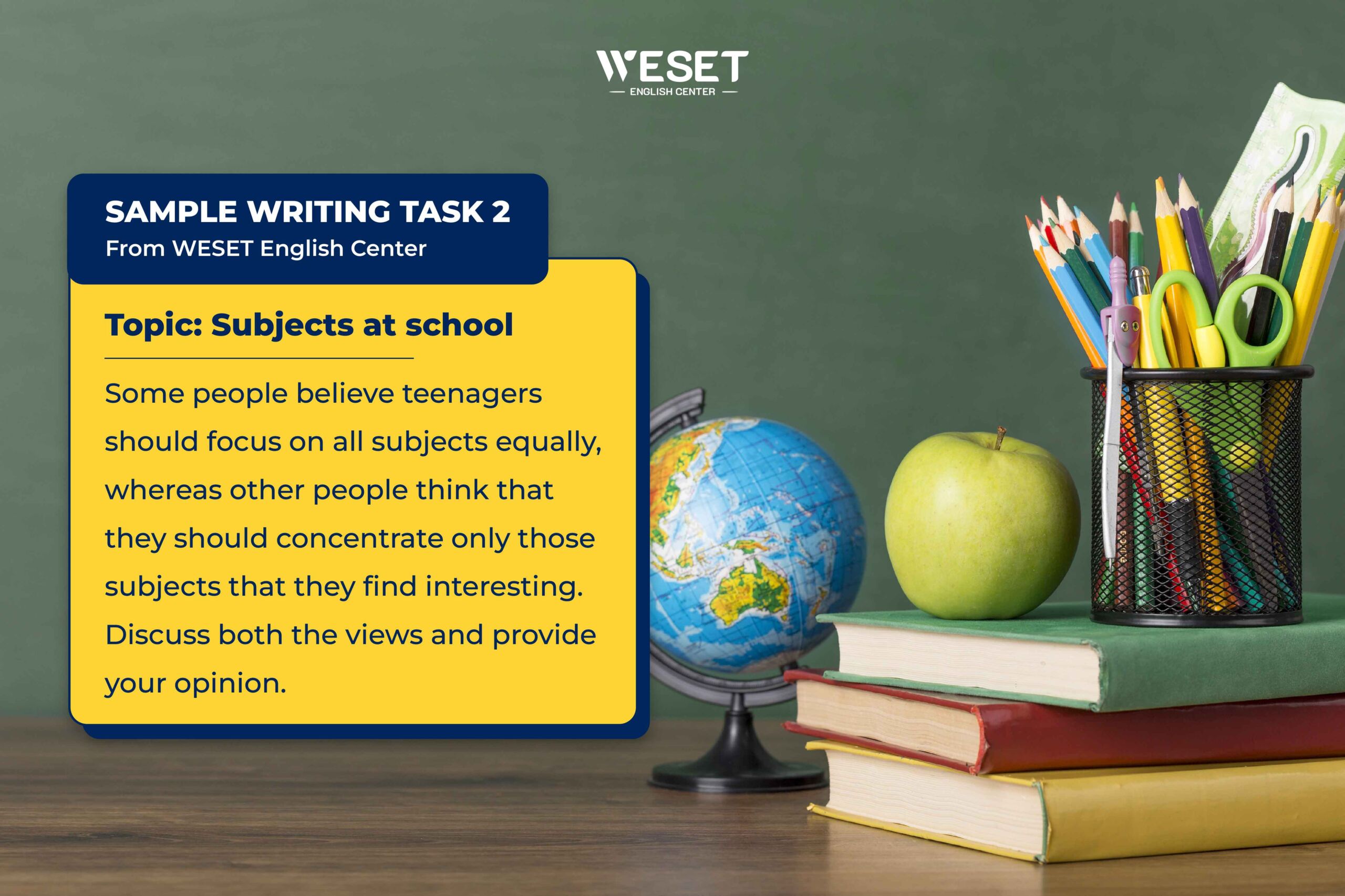 sample writing task 2 subjects at school