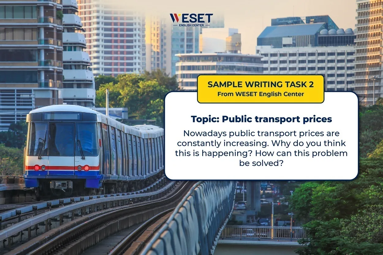 sample writing task 2 public transport prices