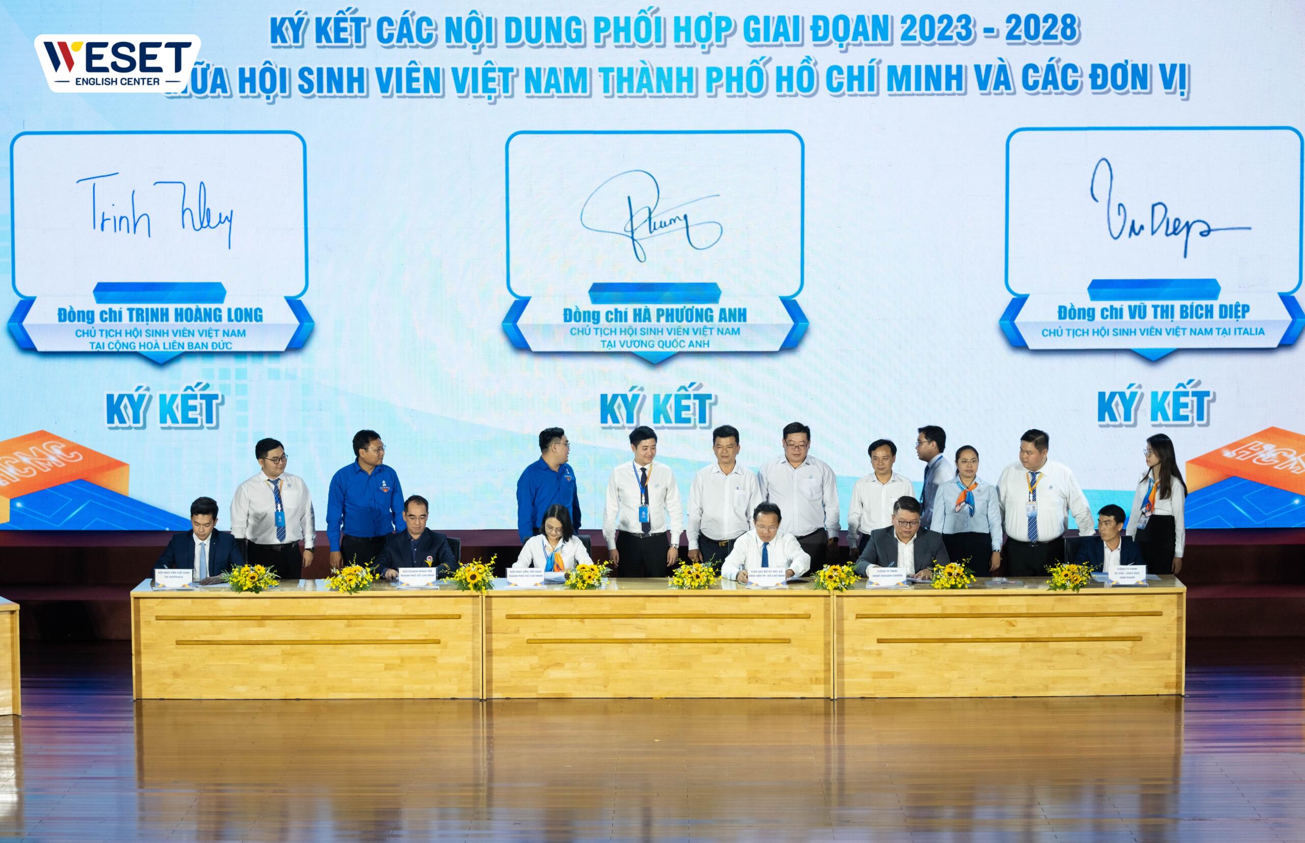 WESET chính thức tái ký kết với Hội Sinh viên Việt Nam Thành phố Hồ Chí Minh trong khuôn khổ của Đại hội.