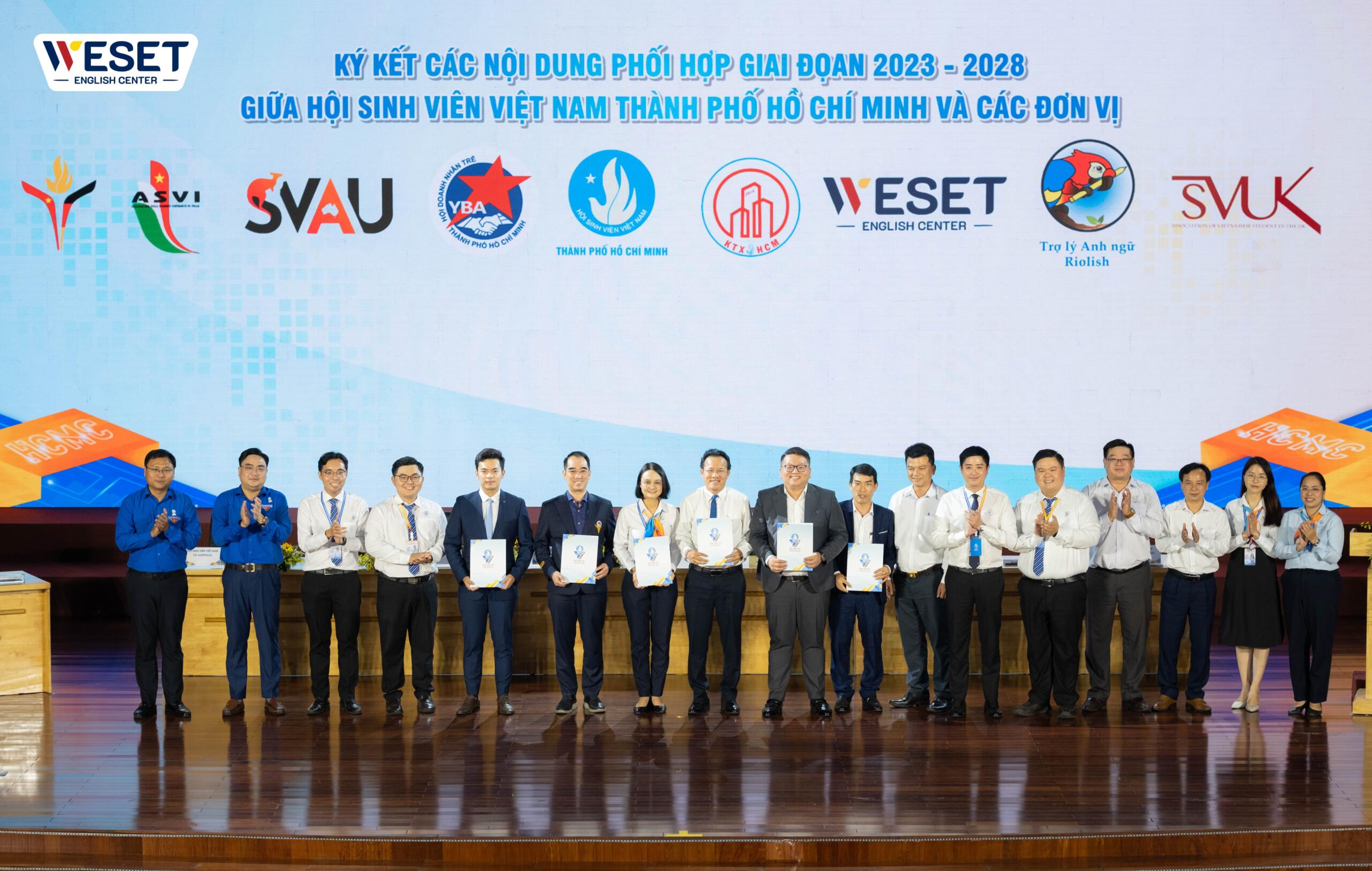 WESET thành công tái ký kết với Hội Sinh viên Việt Nam Thành phố Hồ Chí Minh nhân dịp Đại hội.