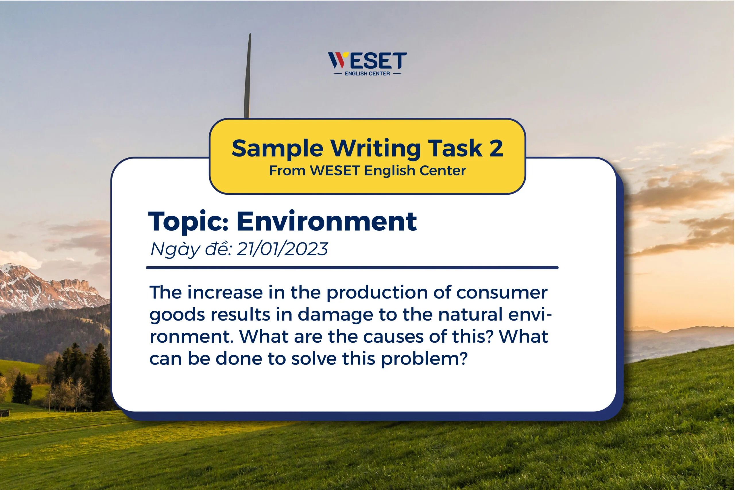 IELTS Writing Task 2 - Chủ đề Environment