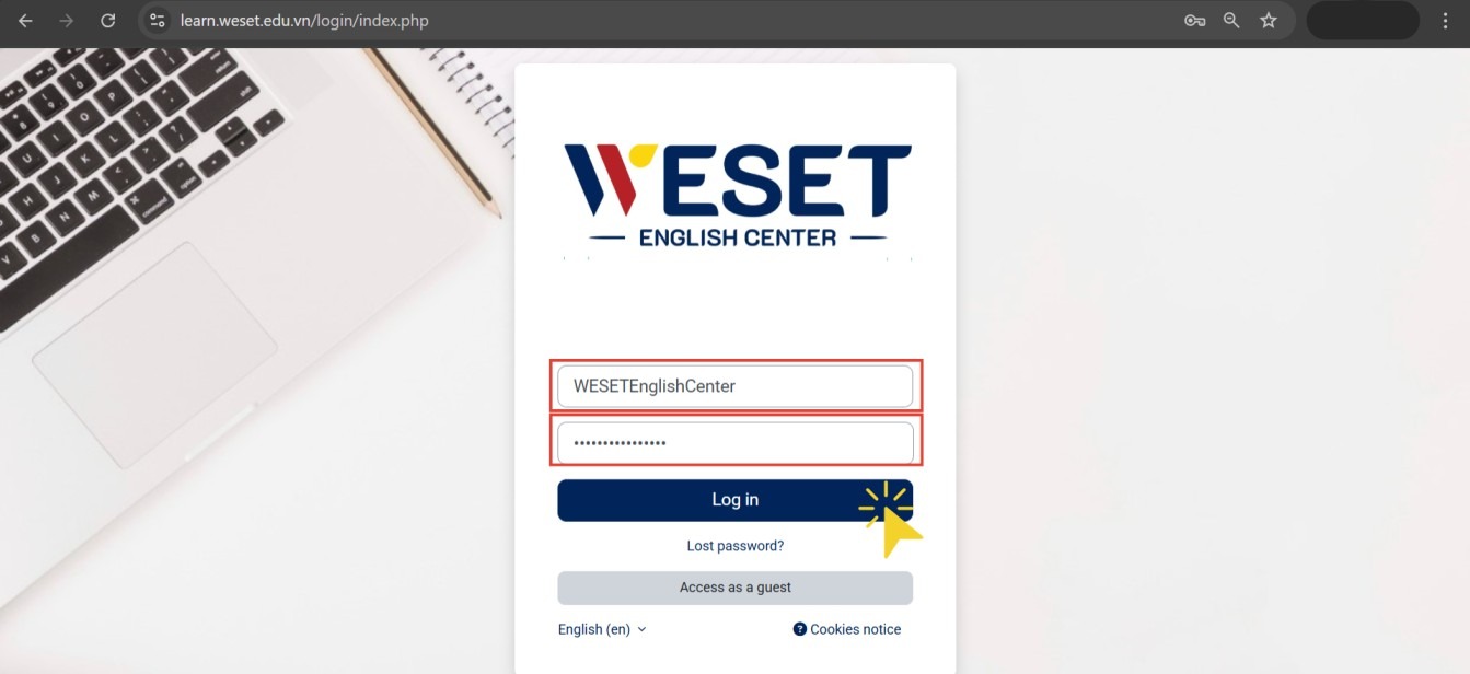 Đăng nhập Learning Portal