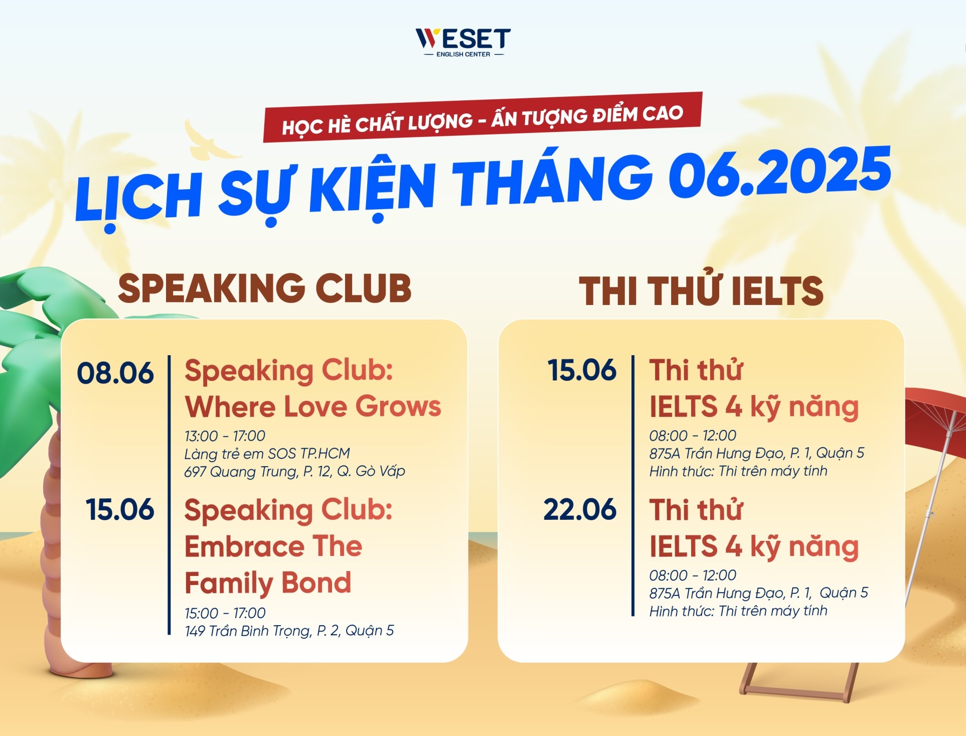 lịch sự kiện tháng 06.2025