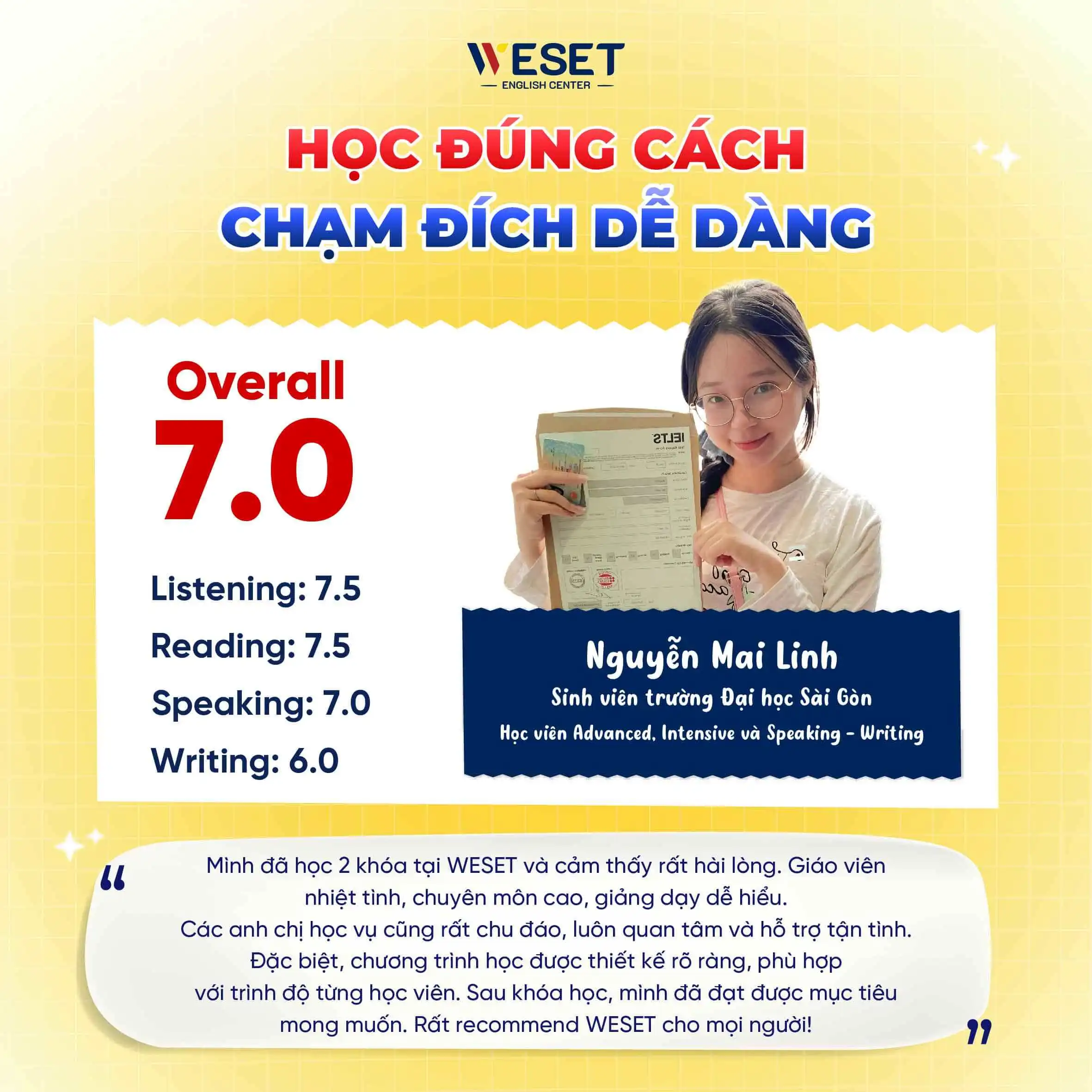 Học viên Mai Linh - IELTS 7.0