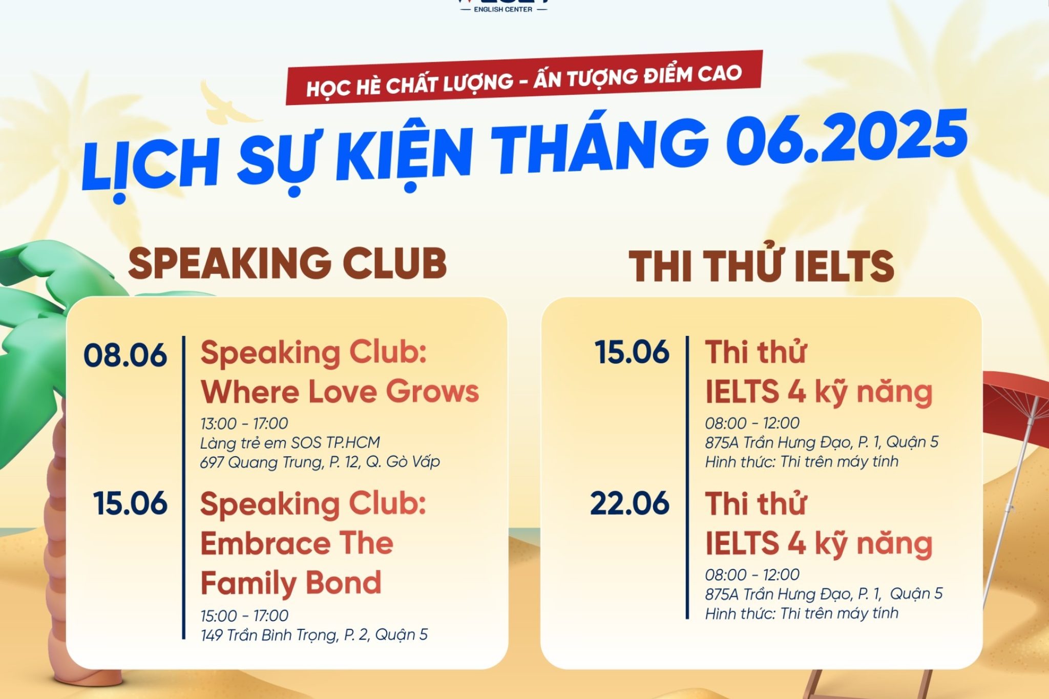 lịch sự kiện tháng 06.2025