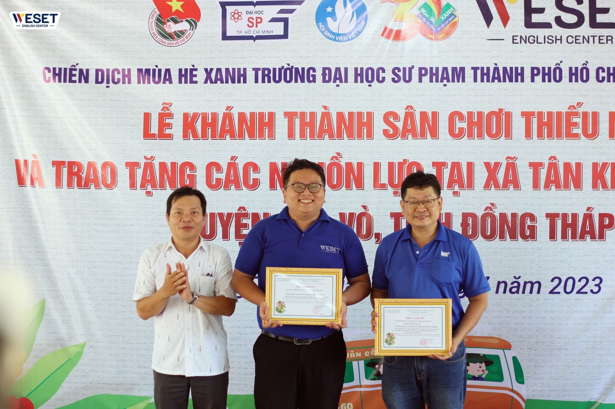 WESET đồng hành cùng các chiến sĩ Mùa hè xanh của trường Đại học Sư phạm TPHCM tại tỉnh Đồng Tháp