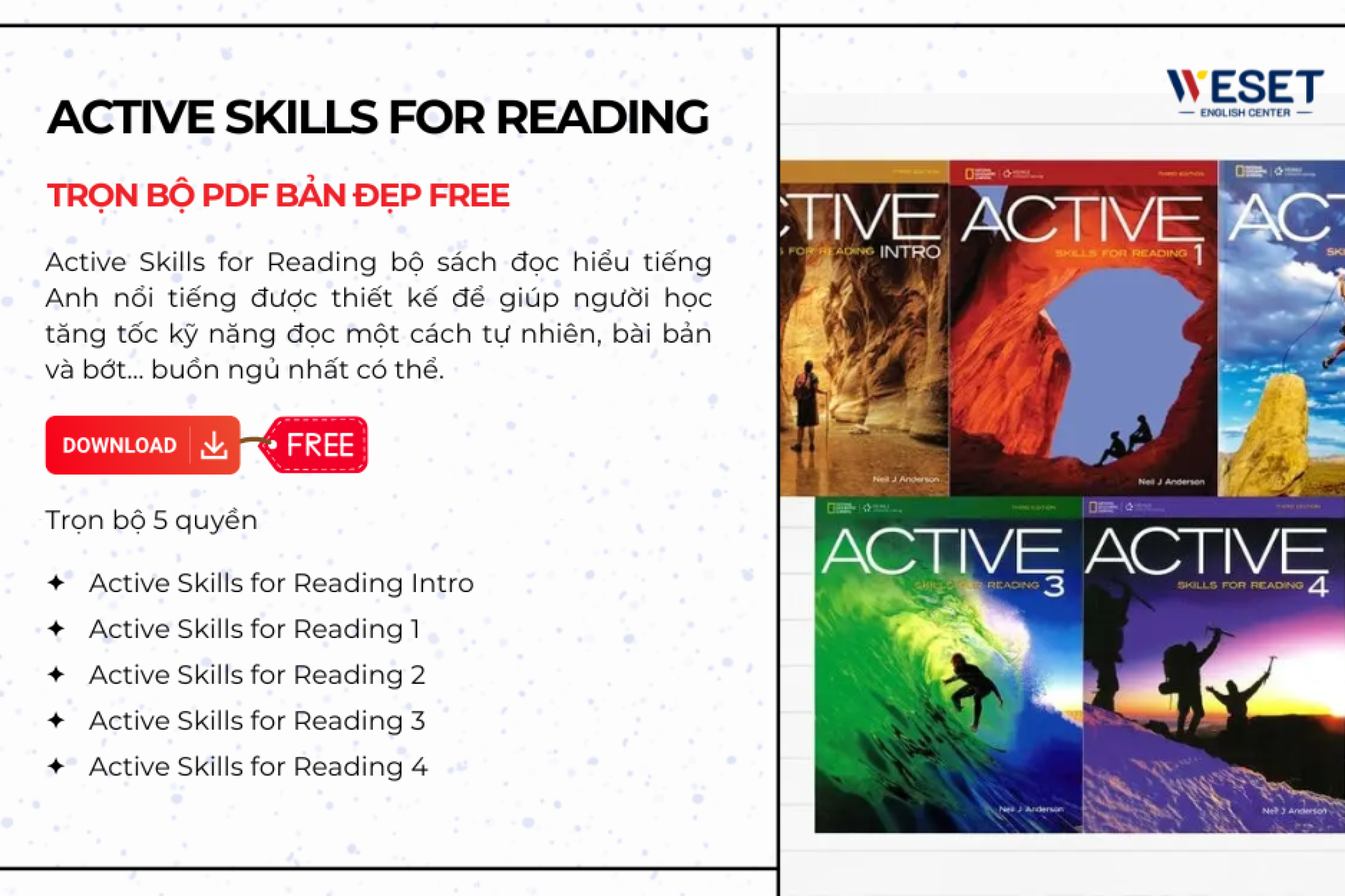 Trọn bộ sách Active Skills for Reading