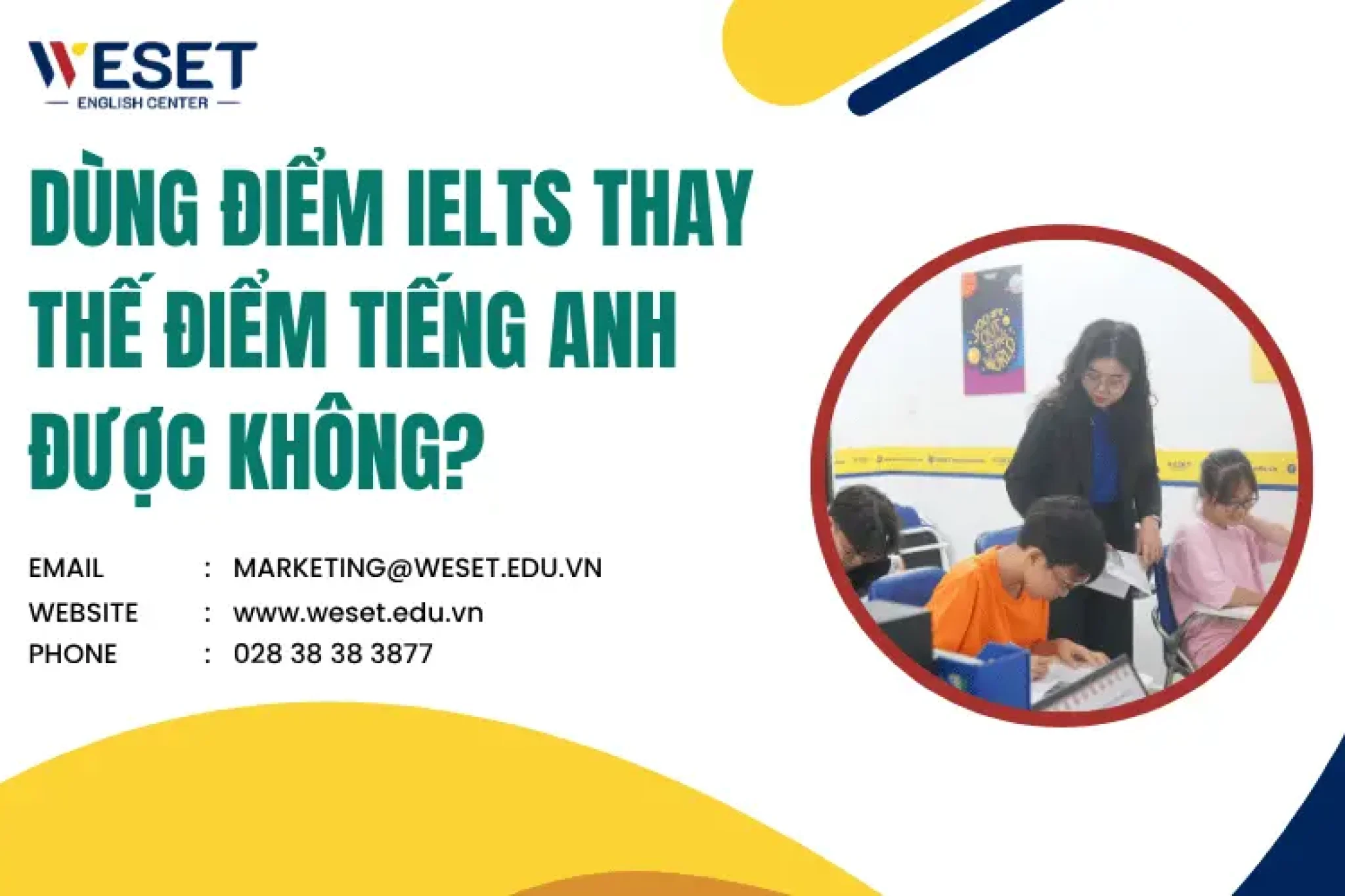 Chứng chỉ IELTS thay thế điểm tiếng Anh được không?
