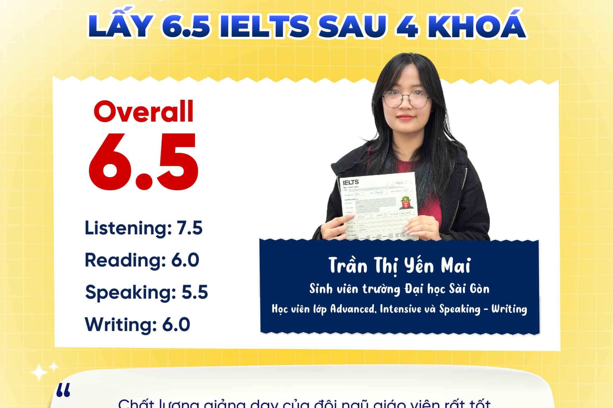 Học viên Yến Mai - IELTS 6.5