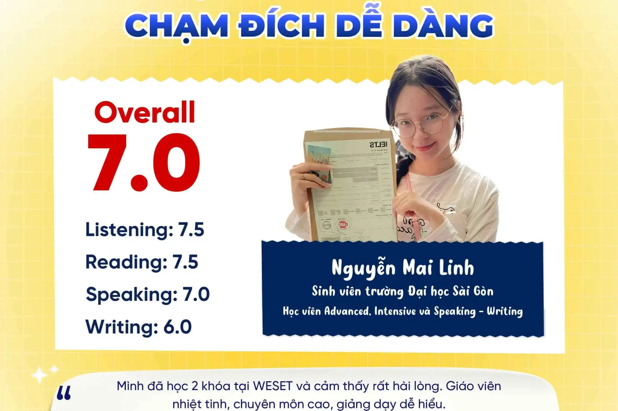 Học viên Mai Linh - IELTS 7.0